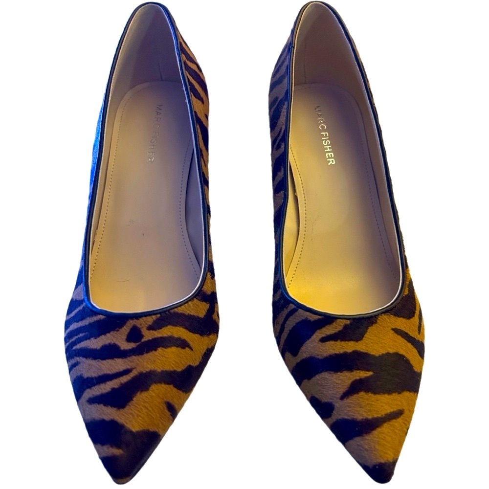 Marc Fisher Claire Animal Print Leather Pumps, Size 8.5, NWOT - Picture 2 of 4